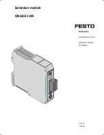 Festo DeviceNet CMGA-E1-DN Installation Manual preview