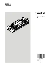 Festo DGC-18-HD Instructions & Operating preview