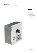 Preview for 1 page of Festo EduTrainer 8037127 Operating Instructions Manual