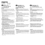 Preview for 1 page of Festo HEL Series Installation And Maintenance Sheet