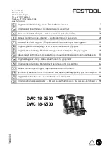 Festool 767850 Original Operating Manual предпросмотр