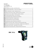 Festool BHC 18 Li Original Operating Manual preview