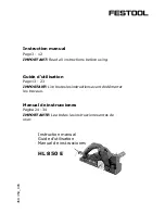 Preview for 1 page of Festool HL 850 E Instruction Manual