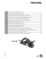 Festool HL 850 EB Original Operating Manual/Spare Parts List preview