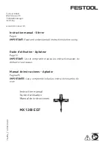 Preview for 1 page of Festool MX 1200 E EF Instruction Manual