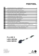 Festool PLANEX LHS 2 225 EQ Original Instructions Manual preview