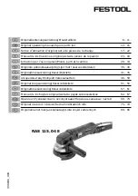 Festool RAS 115.04 E Original Operating Manual/Spare Parts List preview