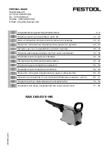 Festool RAS 180.03 E-HR Original Operating Manual/Spare Parts List preview