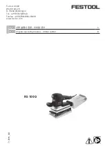 Festool RS 100 Q Operating Manual preview