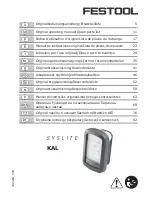 Festool SYSLITE KAL Operating Manual preview