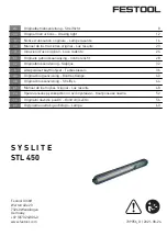 Предварительный просмотр 1 страницы Festool SYSLITE STL 450 Original Instructions Manual