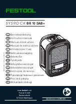 Festool SYSROCK BR 10 DAB+ Instruction Manual preview