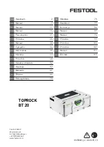 Preview for 1 page of Festool TOPROCK BT 20 Manual