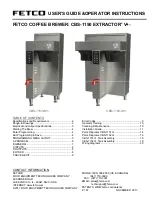 Preview for 1 page of Fetco CBS-1150 EXTRACTOR V+ User’S Manual & Operator Instructions