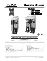 Fetco CBS-2051E User Manual preview