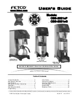 Fetco Extractor CBS-2021eG User Manual preview