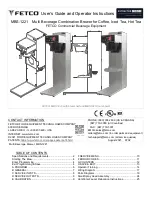 Fetco M1221CE-1B130-PM005 Users Manual And Operator Instructions preview