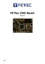 FETtec OSD Board Manual preview