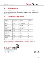 Предварительный просмотр 23 страницы FeverFinder FFim200 User Manual