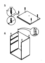 Предварительный просмотр 7 страницы FEZIBO 3-Drawer Rolling File Cabinet with Lock Assembling Instructions