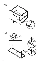 Предварительный просмотр 12 страницы FEZIBO 3-Drawer Rolling File Cabinet with Lock Assembling Instructions