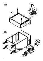 Предварительный просмотр 14 страницы FEZIBO 3-Drawer Rolling File Cabinet with Lock Assembling Instructions