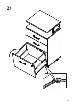 Предварительный просмотр 15 страницы FEZIBO 3-Drawer Rolling File Cabinet with Lock Assembling Instructions