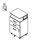 Предварительный просмотр 16 страницы FEZIBO 3-Drawer Rolling File Cabinet with Lock Assembling Instructions