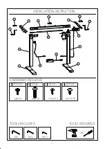 Preview for 2 page of FEZIBO Electric Height Adjustable Desk Assembly Lnstructions