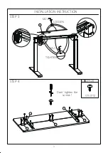 Preview for 4 page of FEZIBO Electric Height Adjustable Desk Assembly Lnstructions