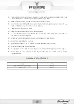 Preview for 18 page of FF Europe physionics MTRPL01-32 Original Instruction Manual