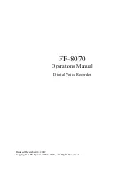 FF Systems FF-8070 Operation Manual preview