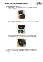 Preview for 2 page of FFE Talentum UV/IR Test Unit Procedure