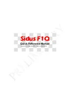 ffelectronics Sidus F1Q Quick Reference Manual предпросмотр