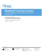 Preview for 1 page of FHC Waypoint 66-IT-MR1 Directions For Use Manual