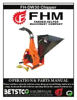 FHM FH-DW30 Operation And Parts Manual preview