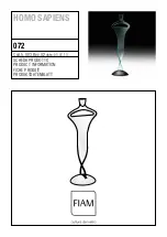 Предварительный просмотр 1 страницы FIAM. HOMO SAPIENS 072 Product Information