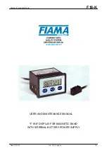 FIAMA F18-K User And Maintenance Manual preview