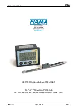 Preview for 1 page of FIAMA F20 User Manual And Maintenance