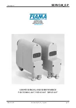 FIAMA SERVO.M-E User Manual And Maintenance preview