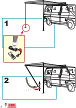 Preview for 8 page of Fiamma F35 Pro 180 Installation And Use Instructions Manual