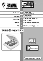 Fiamma Turbo-Vent P3 Installation And Use Instructions And Warnings предпросмотр