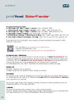 Preview for 62 page of Fiap profifeed SolarFeeder Operating Instructions Manual