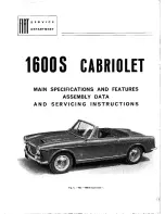 Fiat 1600S CABRIOLET Servicing Instructions предпросмотр