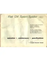 Preview for 3 page of Fiat 1978 124 Sport Spider 1800 Owner'S Manual