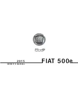 Fiat 2015 500e Owner'S Manual preview