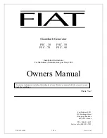 Preview for 1 page of Fiat FSC-30 Owner'S Manual