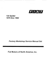 Предварительный просмотр 3 страницы Fiat Spider 124 1975 Service Manual