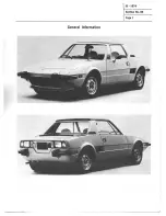 Предварительный просмотр 5 страницы Fiat X 1/9 1974 Service Manual