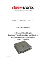 Preview for 1 page of Fiber Tronix FT-FOTR-16VD-ST-S Installation Manual